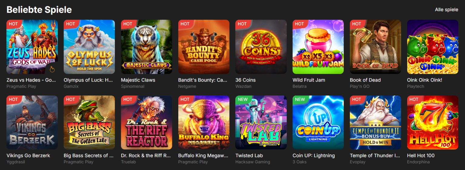 Need for Spin Casino – Top Spiele und attraktive Boni